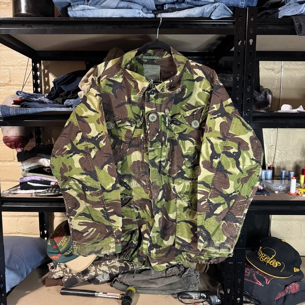 90s British Military Soldier 95 Utility Camo Field Jacket - Large